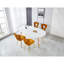 Extensible Table With Top And Metal Legs For Dining Room, Office, Coffee, 100/140/180X100x75cm, Clear Design, Matte White Dining, Sophisticated-2057952580