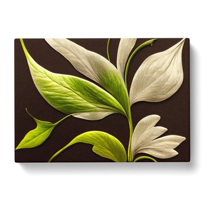 Pretty Floral Leaves - Wrapped Canvas