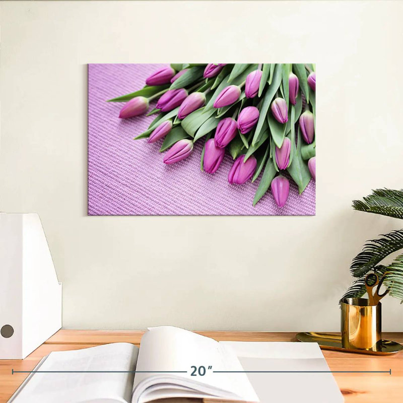 Harnek Purple Tulips, 8" H x 12" W