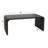 Clyde Modern Waterfall Edge Mango Wood Coffee Table, Black-1236516821