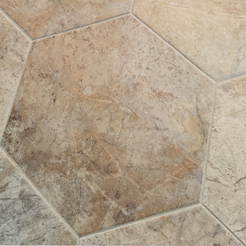 NEW ADURA®APEX with Microban® Luxxe Hexagon 13.6" x 11.8" x 5mm Luxury Vinyl Tile in Caviar, Caviar