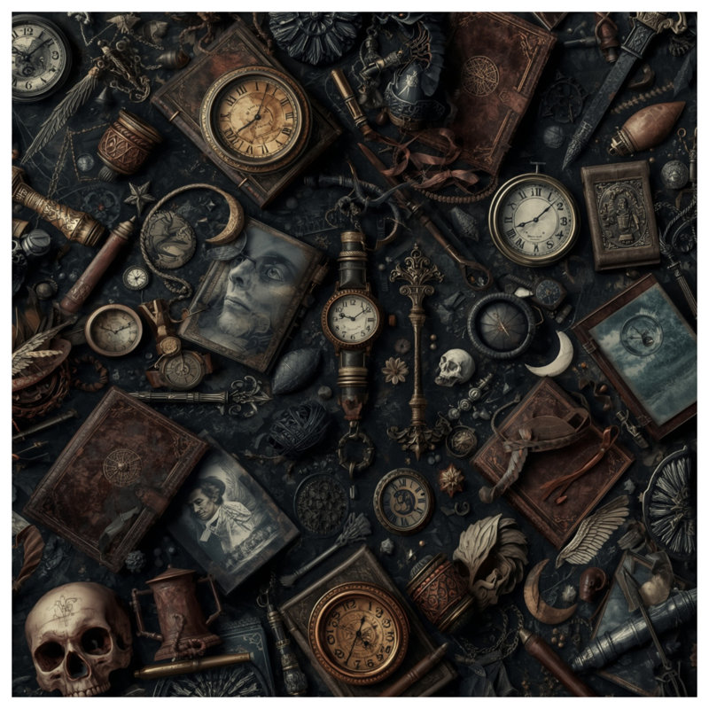 Vintage Clock Collection Canvas Gallery Wrap in Many Sizes, 32 x 32 inches