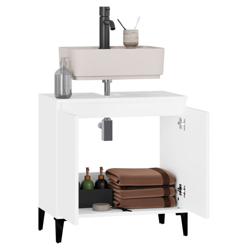 Rufaidah 58cm Single Bathroom Vanity Base Only, White