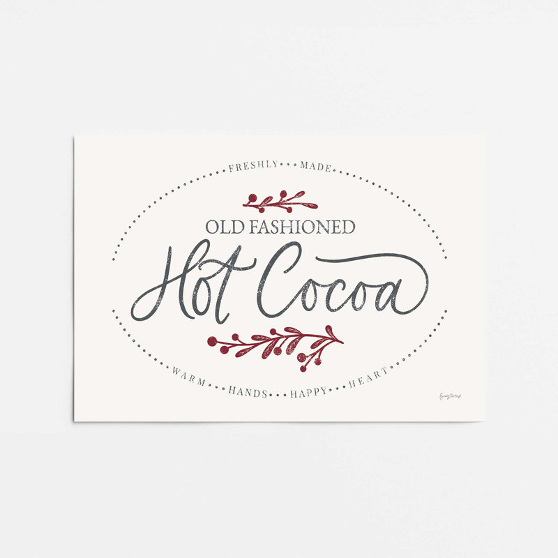 Impression de signe «Hot Cocoa», H 18 po x l 24 po x P 0,1 po, Papier