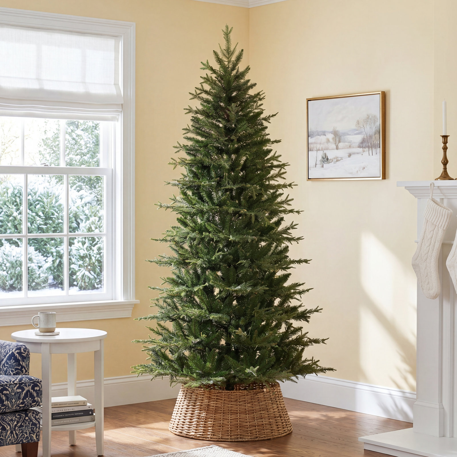 84' Lighted Artificial Fir Christmas Tree