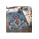 Machine Washable  Blue Themed Geometric Shapes Patterned Vintage Decorative Rug