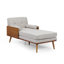 Chaise longue à 2 accoudoirs capitonnés Cape-765143881