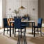 Ensemble repas 5 pièces avec chaises rembourrées en velours Janece-1408793366-1374108953