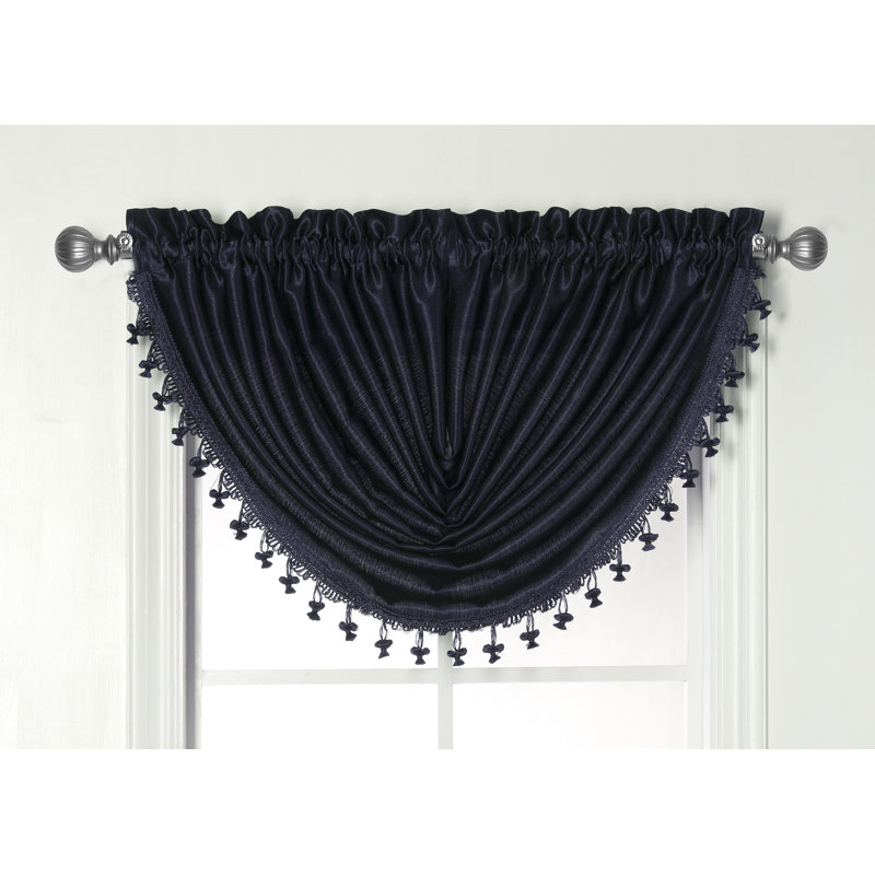Pointed Window Valance, Navy, 57" W x 37" L