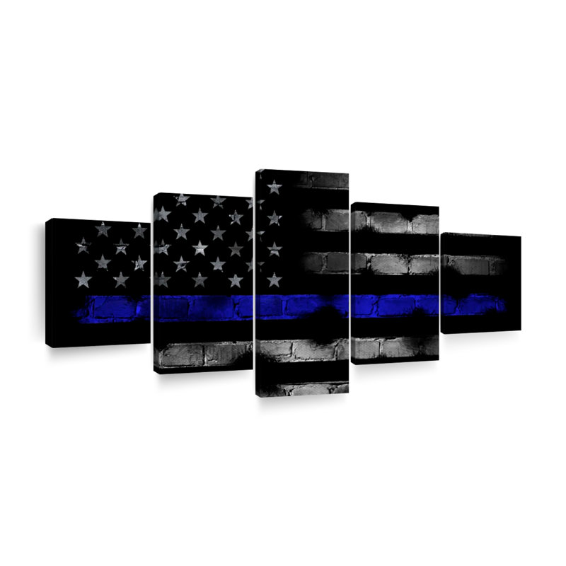 «Medical Heroes Flag», reproduction sur toile tendue de 5 pièces, H 42 po x l 92 po x P 1,25 po