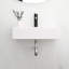 Lavabo de salle de bain en céramique blanche - fixation murale 21 po x 12 po avec trou de robinet simple et trop-plein, teinture encastrée Allaining