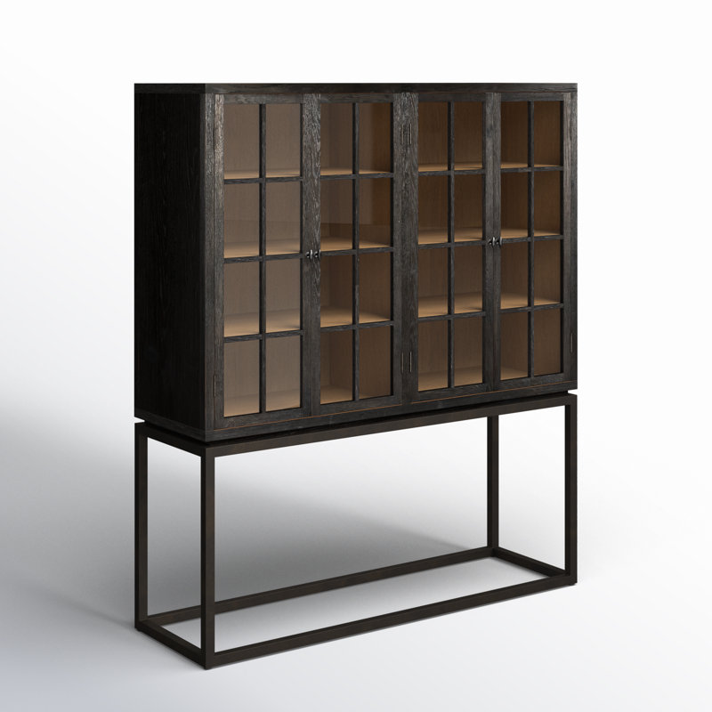 Palmer Cabinet-Charcoal Oak Veneer