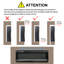 Foyer électrique 60 po encastré mince 60 po - fixation murale, lit flamme et braise multicolore, chauffage à DEL avec télécommande-782848088