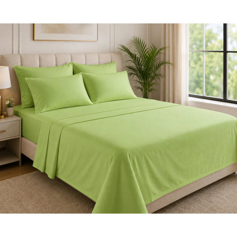 6-Piece Premium Deep Pockets Microfiber Sheet Set, California King, Mint