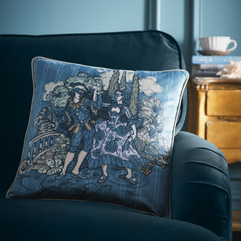 Laurence Llewelyn-Bowen Tuscan Toile Cushion Blue, Cushion Cover
