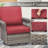 Swivel PE Wicker Rattan Outdoor Rocking Chairs Set With Side Table (4 Chairs And 2 Side Table)-1349886701