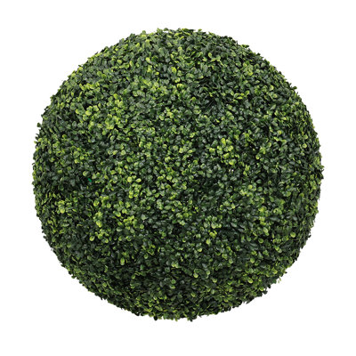 Sophie Faux Boxwood Topiary Balls, Set of 2, Green Poly Silk 23 Inch