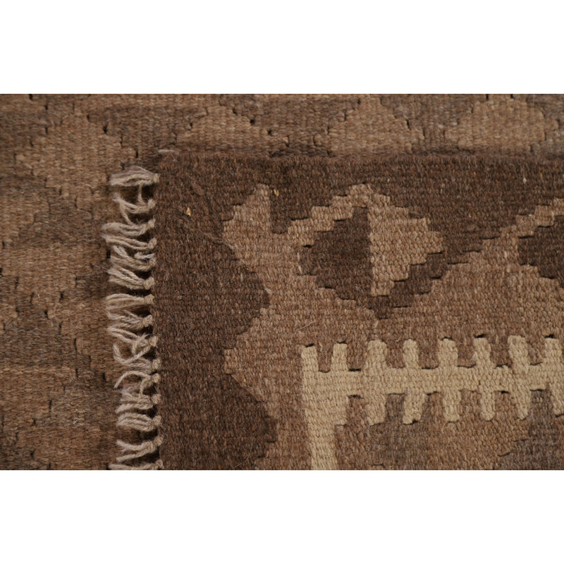 Tapis géométrique brun Kilim 5 x 8