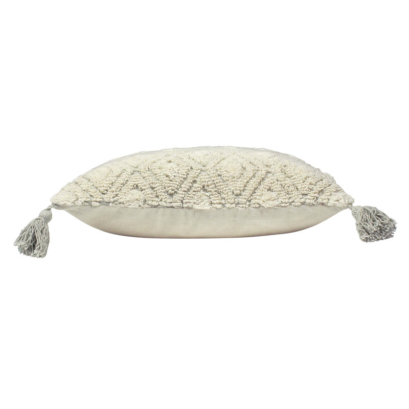 Square Cushion, Natural/Taupe