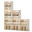 Portable 3 Tier-6 Pairs Shoe Rack Organizer for Closet Entryway, Stackable Collapsible Sneaker Storage Cabinet with Magnetic Clear Doors, Large Plastic Shoe Boxes Organizer for Living Room-198701271