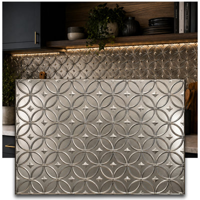 Celestial 18 in x 24 in Backsplash Kit - 5 Tiles, 2 J-Trims & 1 Inside Corner Trim