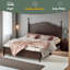 Base de lit plateforme en bois pour grand lit-1332890328