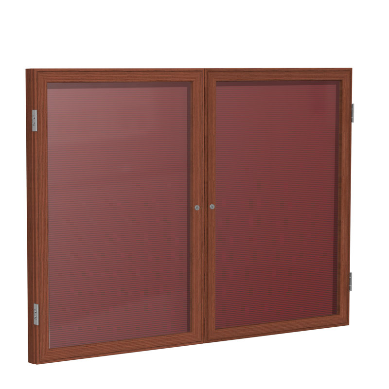 Panneau de lettre d’armoire fermé 24 po x 36 po, Bourgogne, H 36 po x l 48 po x P 2,25 po, Noyer