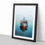 A Tethered Boat in Abstract - Framed Print-55457247-55457246