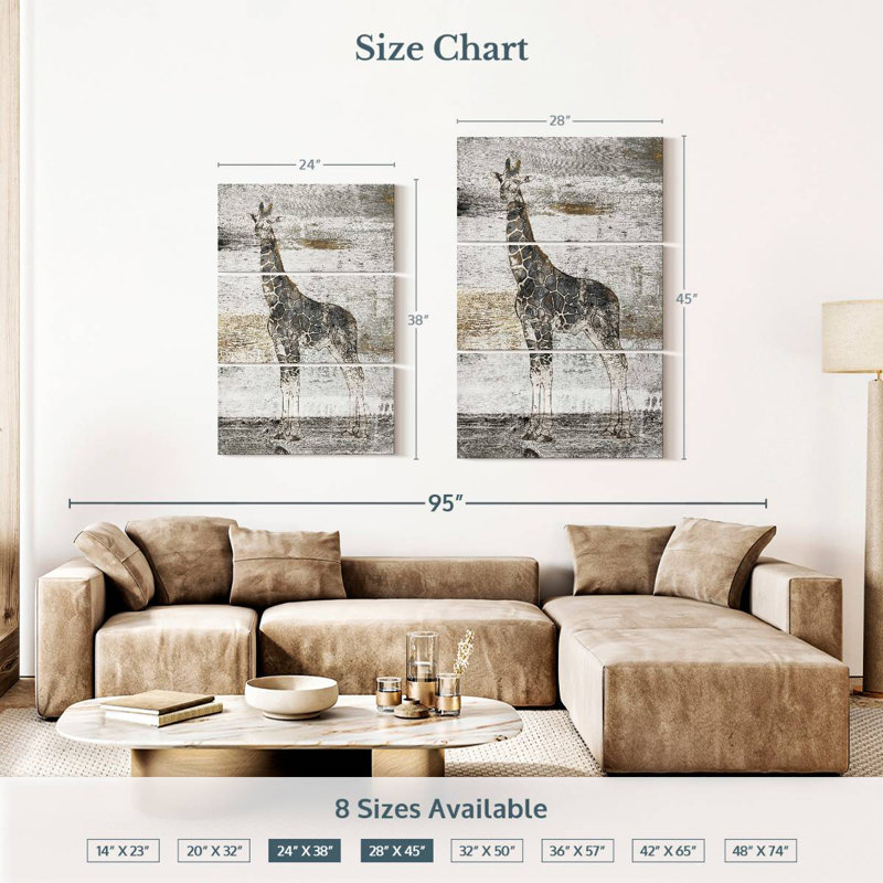 Brampt Giraffe Stare, 38" H x 24" W