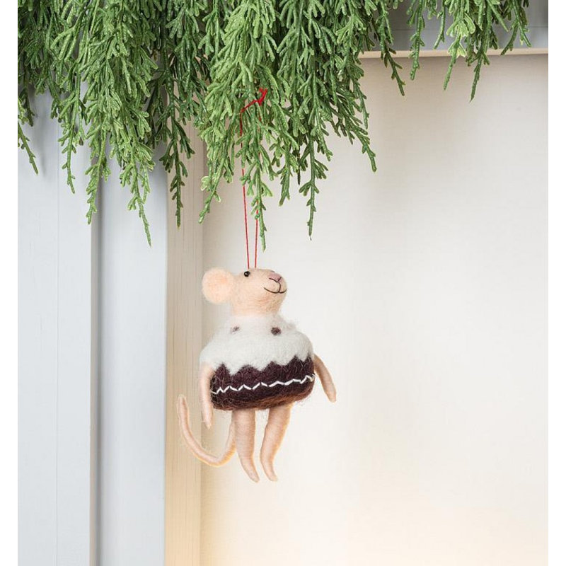 Mouse In Cupcake Ornament