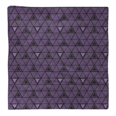 Serviette de table en coton à triangles dessinés à la main