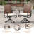 6-Person Outdoor Patio Dining Set With Wicker Swivel Chair-723201299