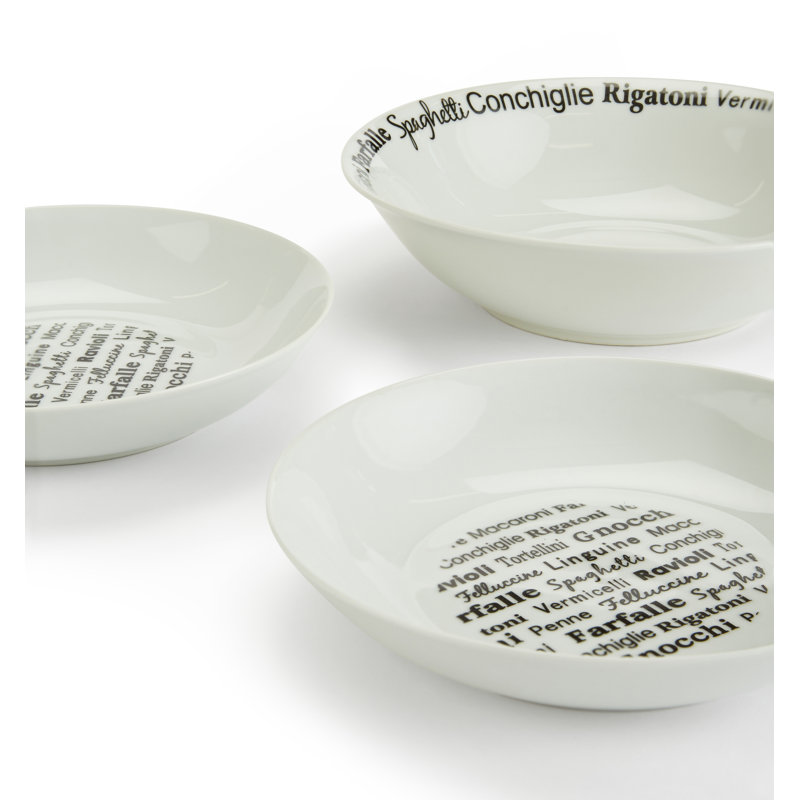 5pc Pasta Set Black Script