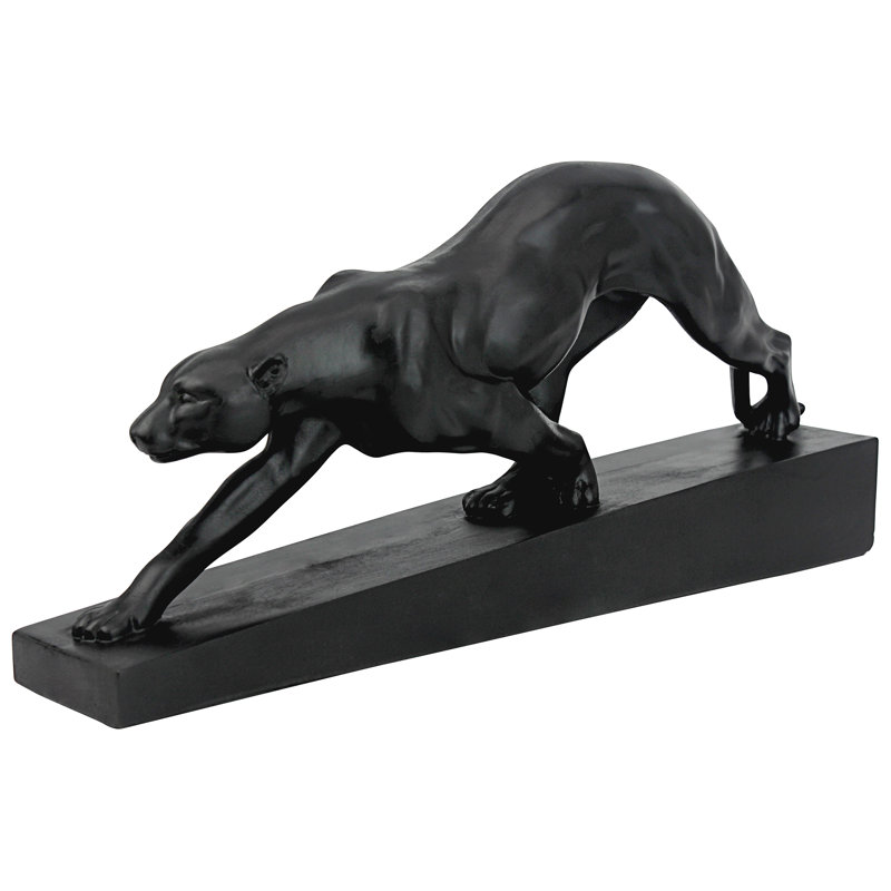 Figurine art déco panthère à l'affût