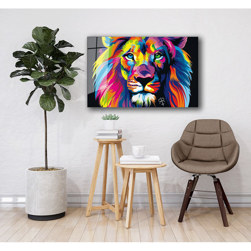 Élégante peinture décorative en verre trempé 18,1 po x 28,3 po | 100% verre trempé, épaisseur: 0,16 pouce | Superbe œuvre d'art pour la décoration intérieure, le salon et les espaces de bureau, durable et facile à nettoyer