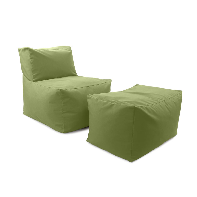 Housse pour pouf d'extérieur Kerttuli, Seascape Canyon, Vert