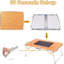 Table pliante en bambou, bureau pour ordinateur portable réglable avec lumière DEL, table d'ordinateur portable pliable pour le lit, le canapé et le bureau personnel-946453950