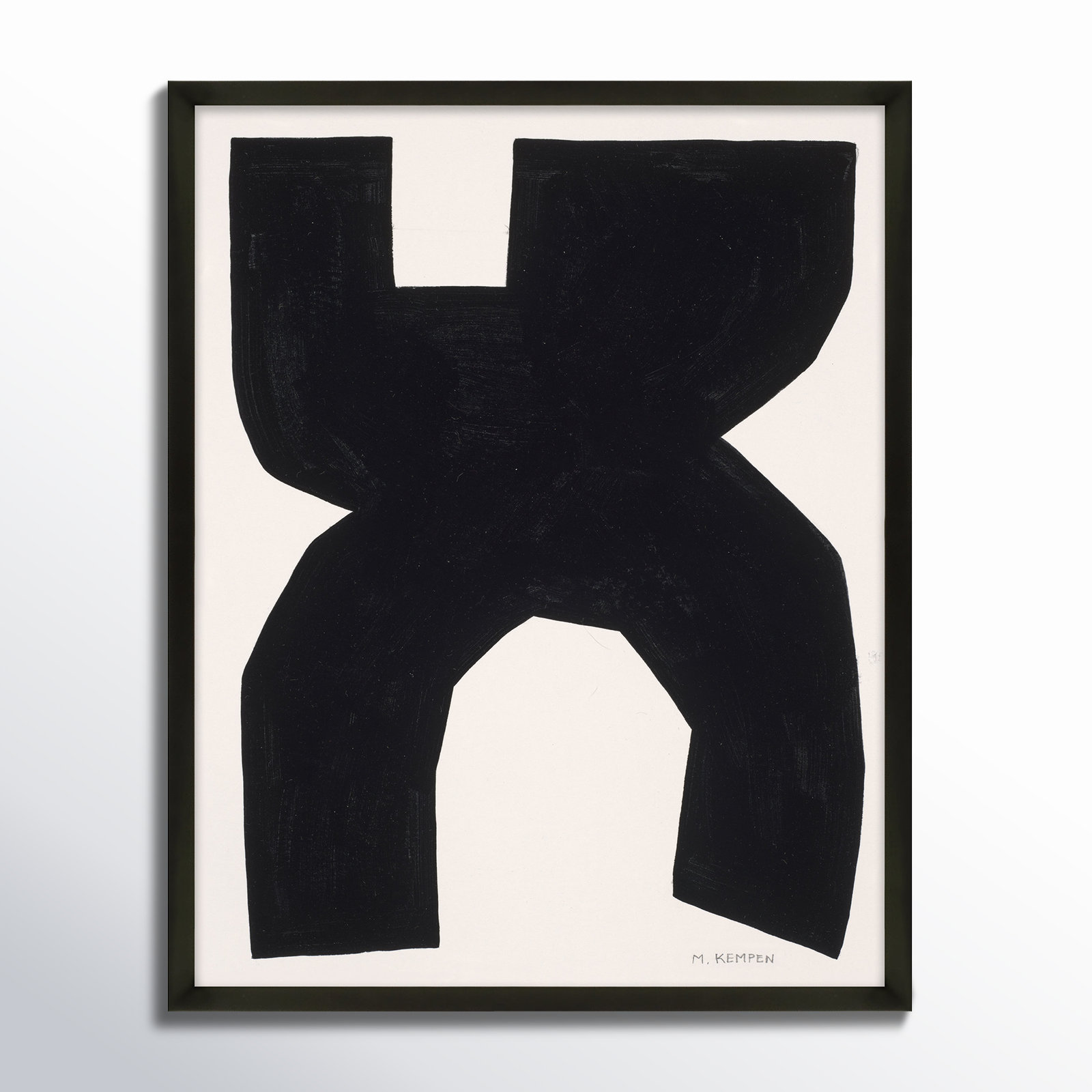 Module On White 1 by Michael Kempen, Black, 20" H x 16" W x 1.25" D