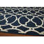 Tapis intérieur / extérieur à motif géométrique bleu Yepez-1427958575