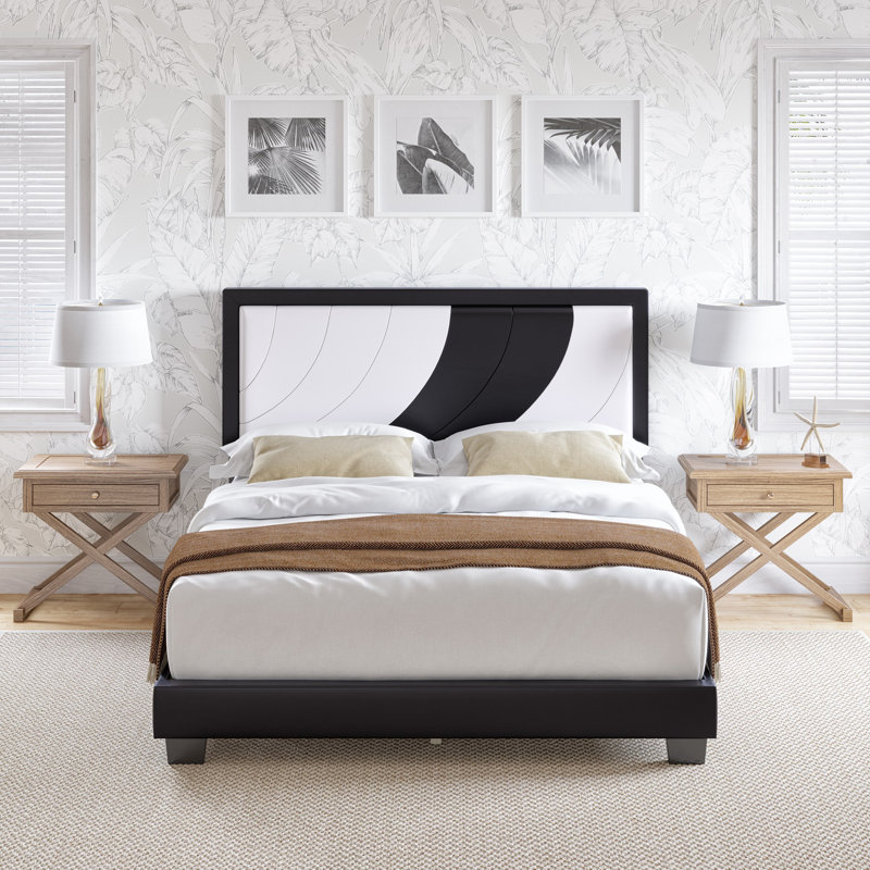 Boyd Sleep Bree Upholstered Platform Bed with Headboard and Durable Mattress Foundation with Strong 14 Wood Slat Supports, No Box Spring Required