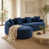 Chenille bleu