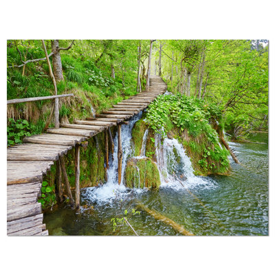 Cascades in Plitvice Lakes - Reproduction de photo sur toile tendue
