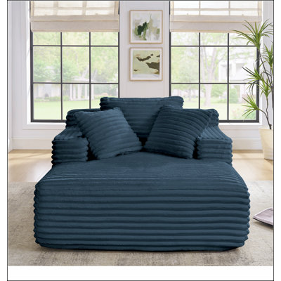 Méridienne rembourrée en velours côtelé rembourré avec assise profonde Living Room