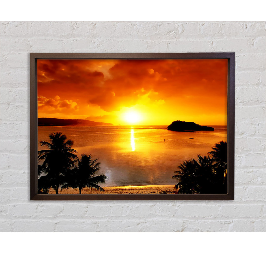 Paradise Sunset - Einzelbildrahmen Kunstdrucke auf Leinwand