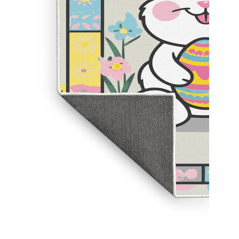 The Holiday Aisle® Easter Spring Holiday Rug, Rectangle 8' x 10'