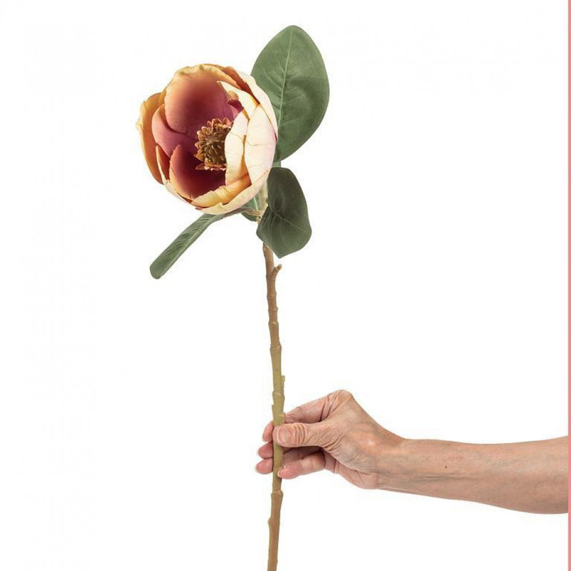 Peach Magnolia Bloom Artificial Flower