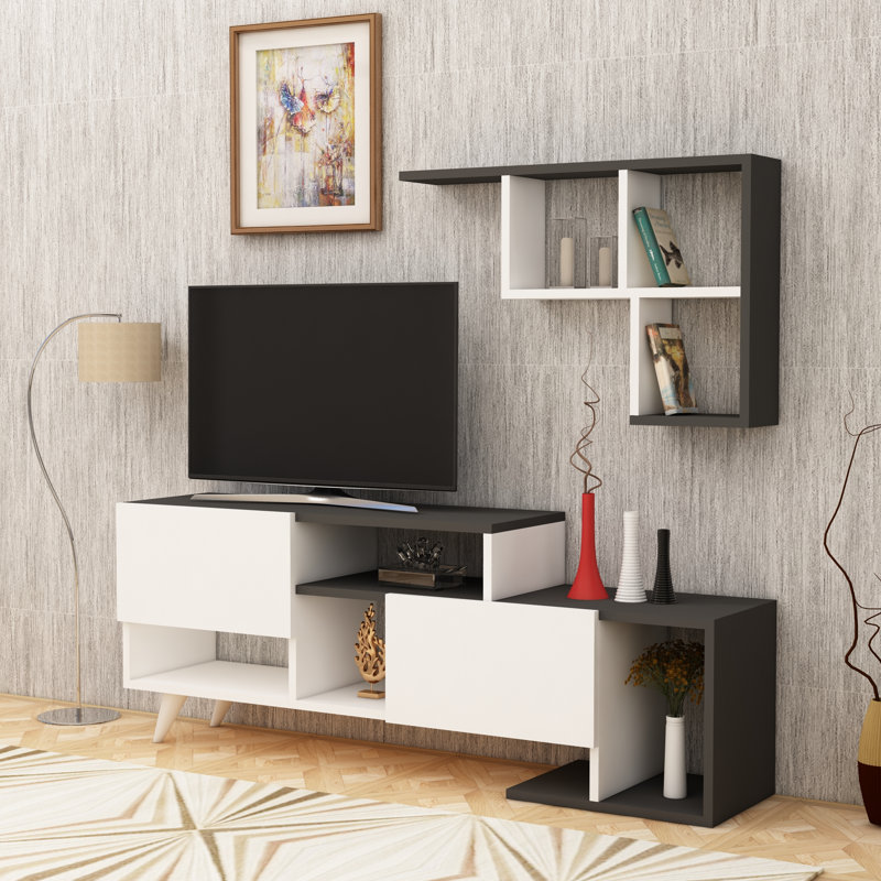 TV Stand And Entertainment Center Pilmin, White