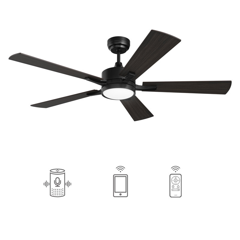 Apex Smart Ceiling Fan With Remote, Light Kit Included, Works With Google Assistant And Amazon Alexa,Siri Shortcut., 56"