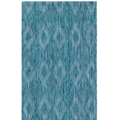 Tapis d'intérieur / extérieur géométrique à vaisselle