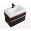 Meuble-lavabo mural noir de 30 po avec lavabo en acrylique intégré, 2 tiroirs à fermeture en douceur, armoire flottante pré-assemblée et moderne-1477800901-1477800898